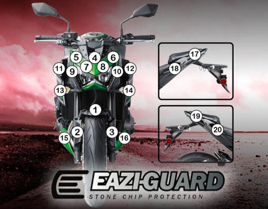 Pellicola moto kawasaki z800 2013-2016 Opaco