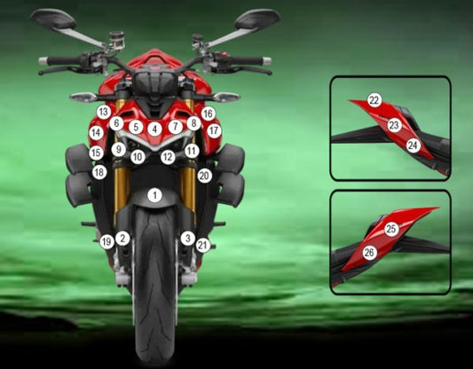 Pellicola protettiva DUCATI STREETFIGHTER V4 Lucido