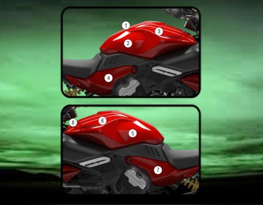 Pellicola protettiva serbatoio per DUCATI DIAVEL V4 Lucido
