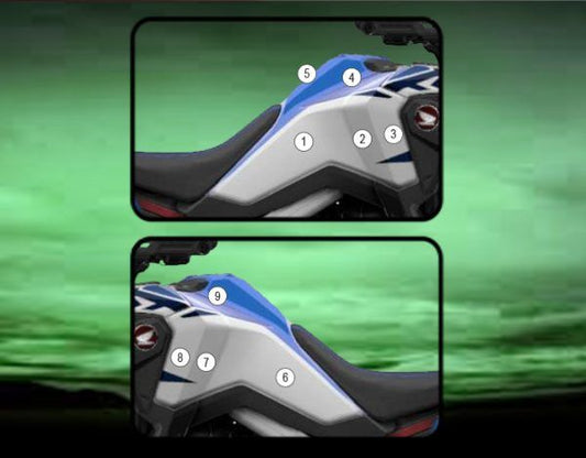 Pellicola protettiva serbatoio per Honda AFRICA TWIN CRF1100L 2020 - Lucido