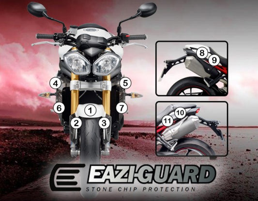 Pellicola moto triumph 1050 speed triple 2011-2015 Opaco