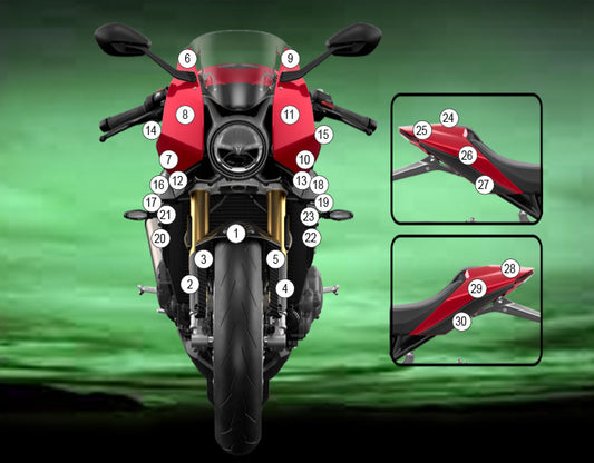 Pellicola protettiva TRIUMPH SPEED TRIPLE 1200 RR 2022- Lucido