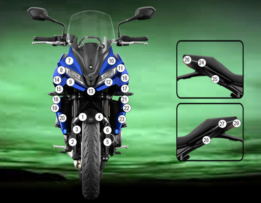 Pellicola protettiva TRIUMPH TIGER SPORT 660 2022- Lucido