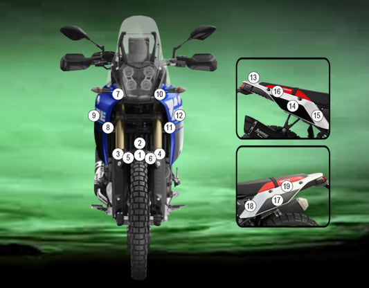 Pellicola protettiva YAMAHA TENERE 700 2019- Opaco