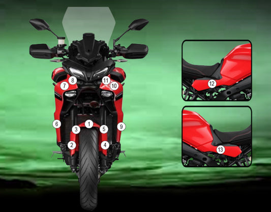 Pellicola protettiva YAMAHA TRACER 9 2021- Opaco