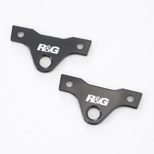piastra per aggancio cinghie - coppia, Honda Africa Twin Adventure Sports '18-'19 - nero (non compatibile con borse laterali originali)
