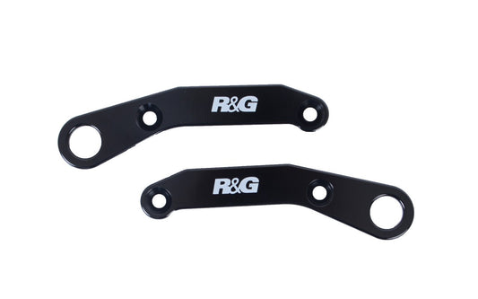 piastra per aggancio cinghie - coppia, KTM RC125 / RC390 '17-'21 - nero