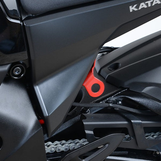 piastra per aggancio cinghie - coppia, Suzuki Katana '19- - rosso