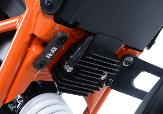 Placchette copri fori poggiapiedi posteriori (lato SX), KTM 125/200 Duke '17-