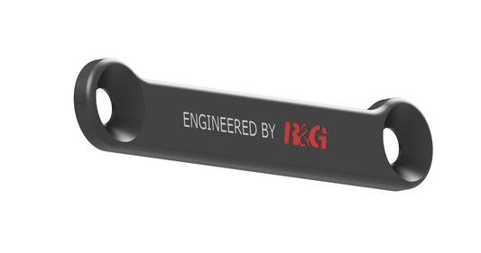 Placchette copri fori poggiapiedi posteriori (lato SX, nero, con logo rosso), Kawasaki Z H2 '20-