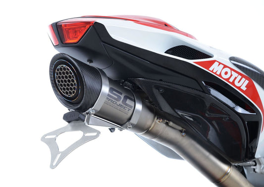Portatarga, MV Agusta F4 RC '17- (con silenziatore SC PROJECT RACE) - alluminio satinato