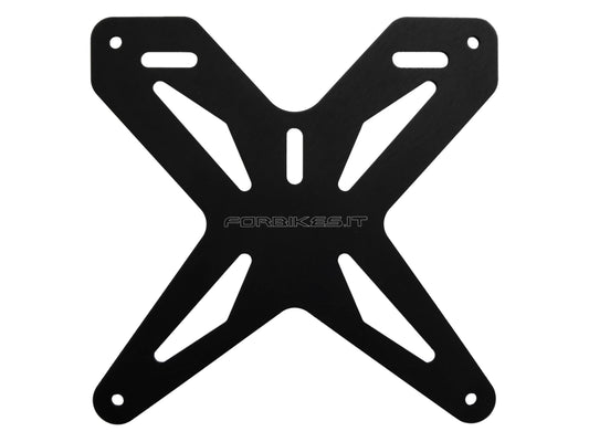 SUPPORTO TARGA ITALIA ALLUMINIO 6082 T6 ANODIZZATO NERO