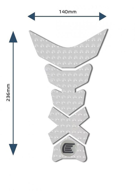 Protezione centrale serbatoio universale Design C colore Trasparente, tipo Eazi-Grip EVO