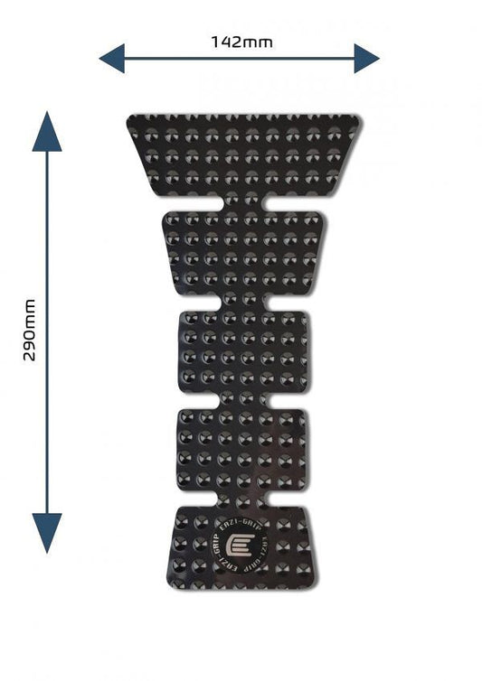 Protezione serbatoio moto centrale ed universale Design E colore Nero, tipo Eazi-Grip EVO
