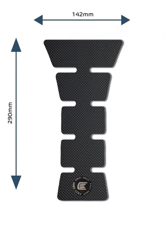 Protezione serbatoio moto centrale ed universale Design E colore Nero, tipo Eazi-Grip PRO