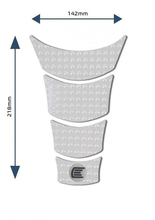 Protezione serbatoio moto universale centrale Design A colore Trasparente, tipo Eazi-Grip EVO