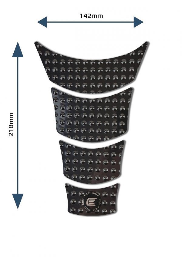 Protezione serbatoio moto universale centrale Design A colore Nero, tipo Eazi-Grip EVO