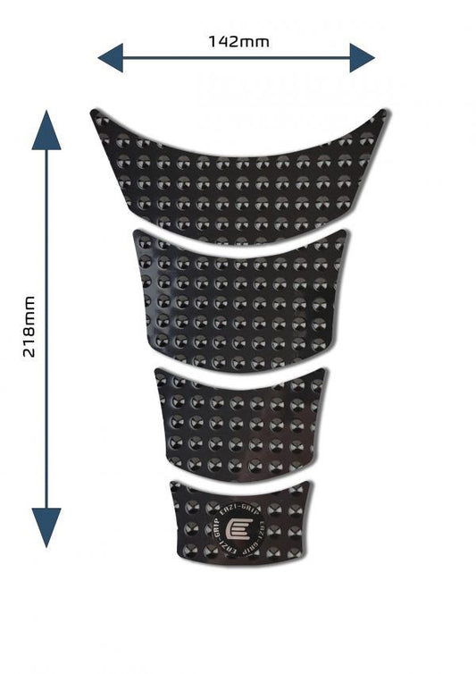 Protezione serbatoio moto universale centrale Design A colore Nero, tipo Eazi-Grip EVO