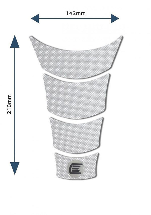 Protezione serbatoio moto universale centrale Design A colore Trasparente, tipo Eazi-Grip PRO