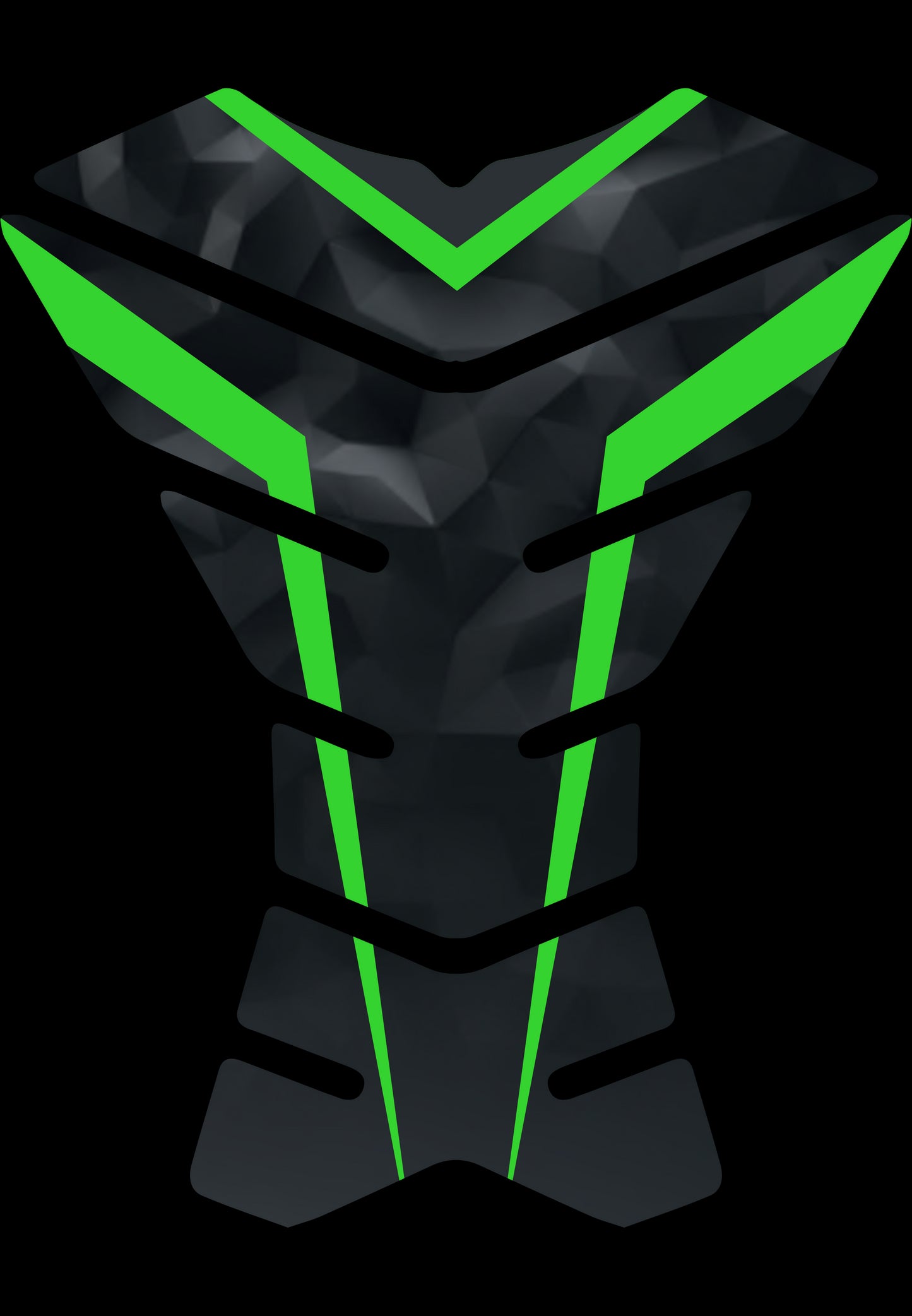 Protezione serbatoio resinata, tipo A - "TRIBAL" Verde