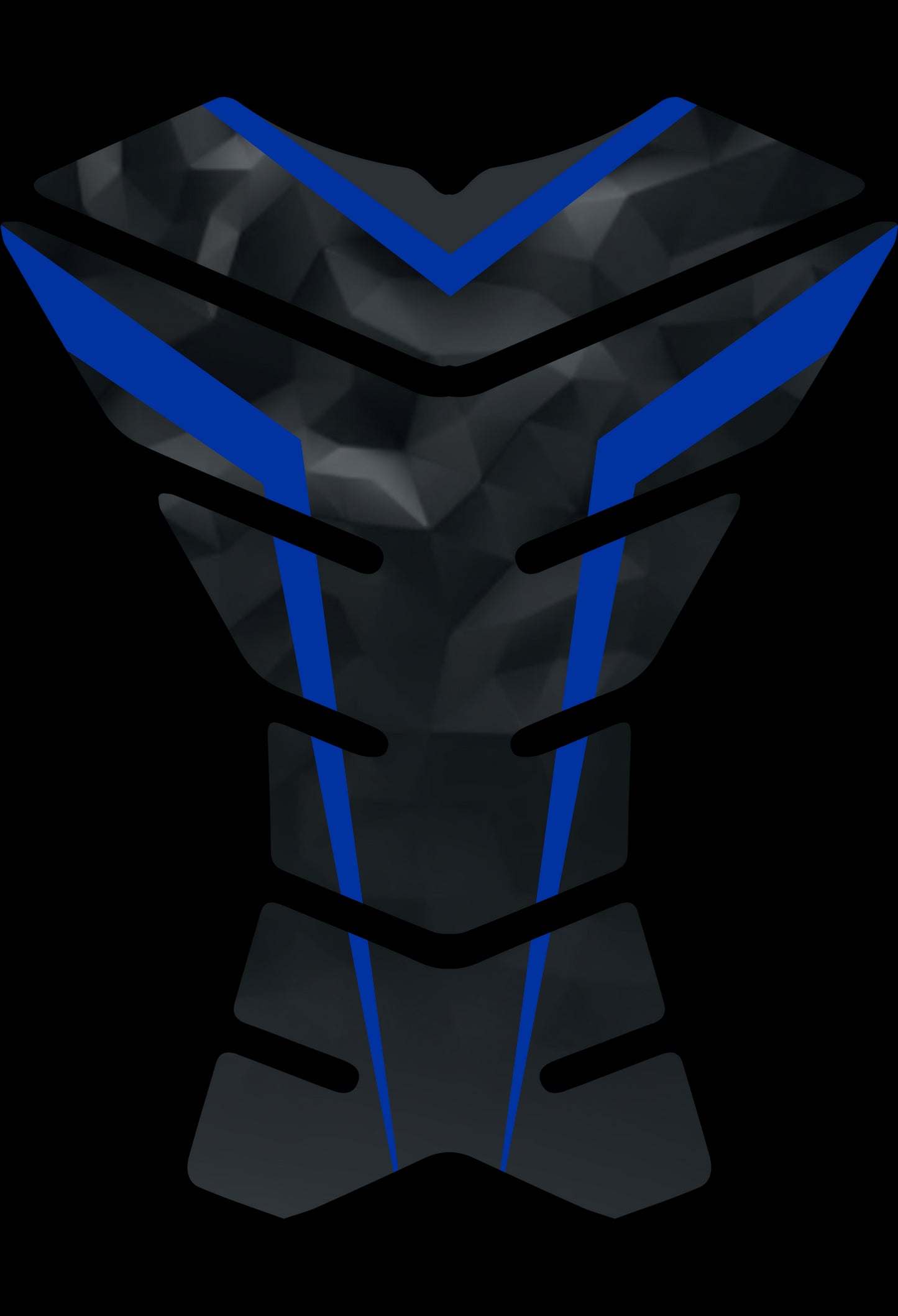 Protezione serbatoio resinata, tipo A - "TRIBAL" Blu