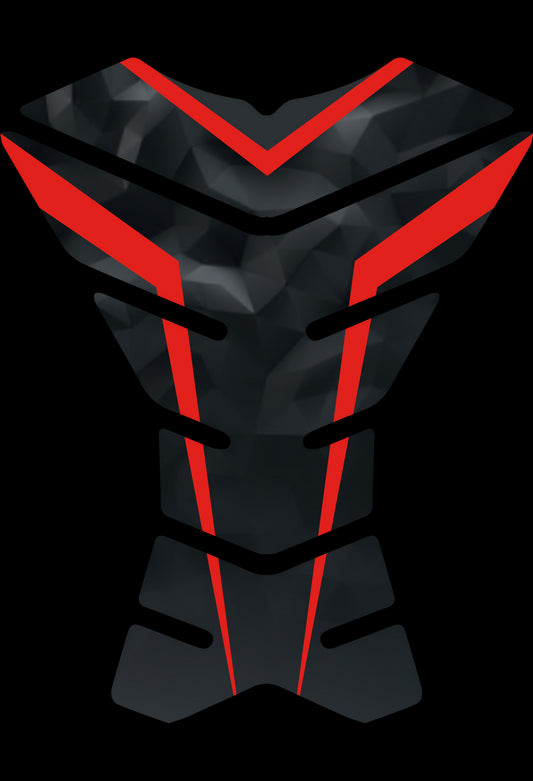 Protezione serbatoio resinata, tipo A - "TRIBAL" Rosso