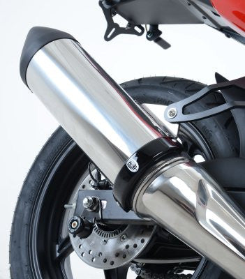 Protezione silenziatore rotondo tipo Supermoto " 4.5" to 5" - colore nero (adatto CBR300/500R silez.originale)