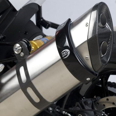 Protezione silenziatore rotondo tipo Supermoto " 5.5" to 6" - colore nero"