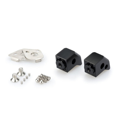 PUIG ADATTATORI POGG. REGOLABILI PASSEGGERO TRIUMPH TIGER XC/XCX/XCA/XR/XRX/XRT 18-19 NERO