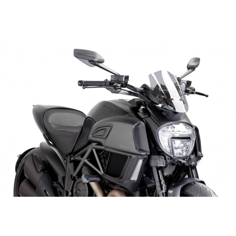 PUIG CUPOLINO NAKED N.G. SPORT REGOLABILE DUCATI DIAVEL 14-18 FUME CHIARO