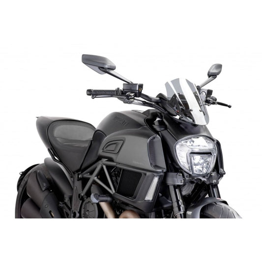 PUIG CUPOLINO NAKED N.G. SPORT REGOLABILE DUCATI DIAVEL 14-18 FUME CHIARO