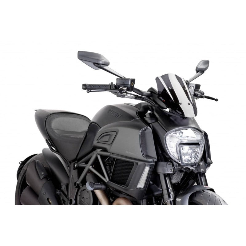PUIG CUPOLINO NAKED N.G. SPORT REGOLABILE DUCATI DIAVEL 14-18 FUME SCURO