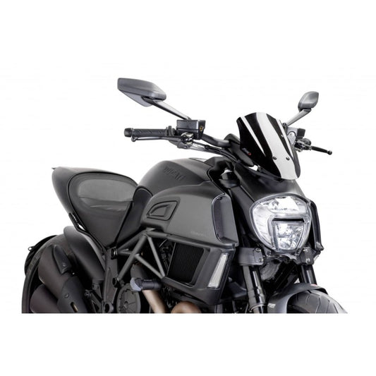 PUIG CUPOLINO NAKED N.G. SPORT REGOLABILE DUCATI DIAVEL 14-18 NERO