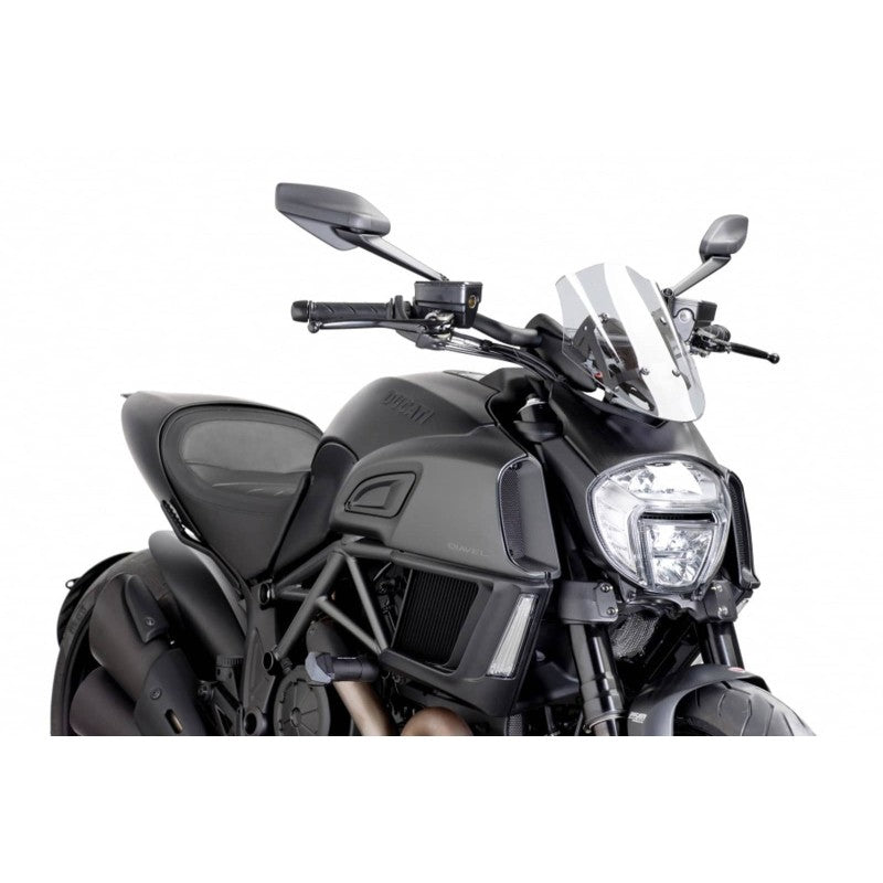 PUIG CUPOLINO NAKED N.G. SPORT REGOLABILE DUCATI DIAVEL 14-18 TRASPARENTE