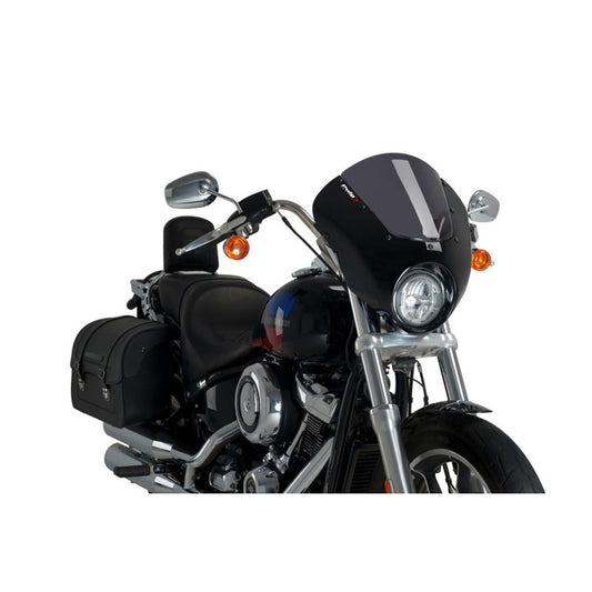 PUIG CUPOLINO SEMICARENATO DARK NIGHT HARLEY D. SOFTAIL LOW RIDER FXLR 18-20 FUME SCURO