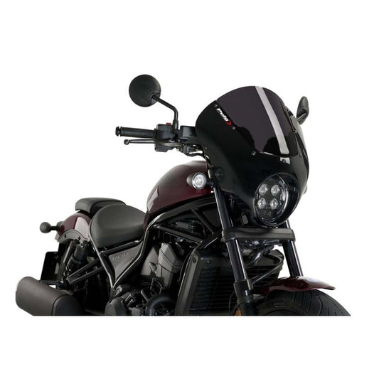 PUIG CUPOLINO SEMICARENATO DARK NIGHT HONDA CMX1100 REBEL 21-24 FUME SCURO-21104F