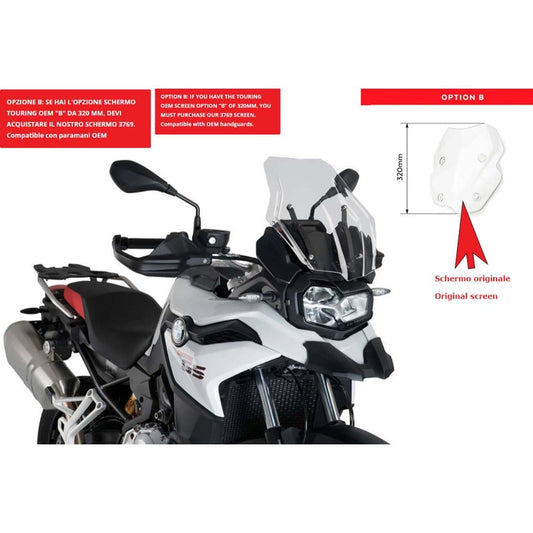PUIG CUPOLINO TOURING BMW F750 GS 18-24 TRASPARENTE-CUP. TOURING OEM