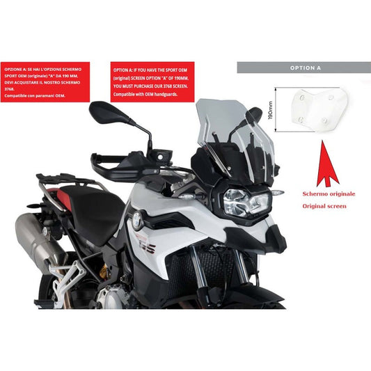PUIG CUPOLINO TOURING BMW F850 GS 18-24 FUME CHIARO-CUP. SPORT OEM