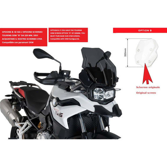 PUIG CUPOLINO TOURING BMW F850 GS 18-24 FUME SCURO-CUP. TOURING OEM