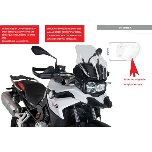 PUIG CUPOLINO TOURING BMW F850 GS 18-24 TRASPARENTE-CUP. SPORT OEM