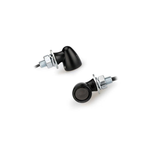 PUIG FRECCE LED MODELLO OLDE NERO - Lenti fume e base nera - Filettatura M6 - 12V-2.7W - Omologate secondo gli standard
