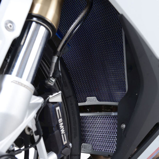 retina protezione radiatore - BMW S1000RR '19- / S1000XR '20- / S1000R '21- / M1000RR '21- (materiale titanio, racing)