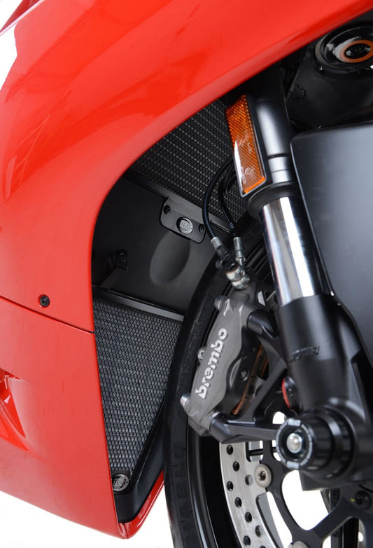 retina protezione radiatore (CP) - Ducati 899 / 959 / 1199 / 1299 / V2 Panigale (colore rosso)