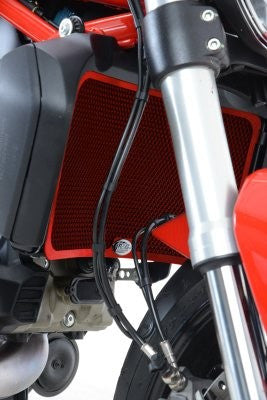 retina protezione radiatore - Ducati Monster 1200 S / R / Monster 821 / Supersport S '17-'20 / 950 Supersport (S) '21- / HYM950 / Diavel 1260(S) fino '20 (colore rosso)