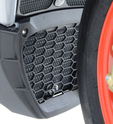 retina protezione radiatore olio, Aprilia V4 Tuono 1100 '15- / RSV4RR '15- / RSV4RF / RSV4 1100 Factory '19- (colore titanio)