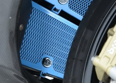 retina protezione radiatore olio, BMW S1000RR '10-'18 / HP4 / S1000R '14-'20 / S1000XR '15-'19 colore blu (ord.spec.)