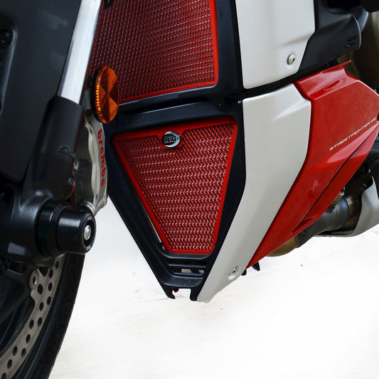 retina protezione radiatore olio, - Ducati Streetfighter V4(S) '20- / Panigale V4R '19- / V4(S) '18- / Speciale '18- (colore rosso)