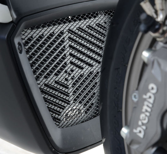 retina protezione radiatore olio, Ducati X-Diavel / X-Diavel S / Diavel 1260(S) '19-'20 - colore alluminio satinato