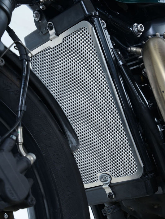 retina protezione radiatore - Triumph Bonneville Bobber '17- (colore argento)