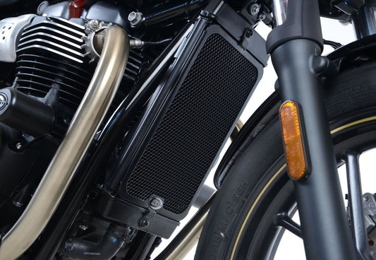 retina protezione radiatore - TRIUMPH THRUXTON 1200/1200R / Speed Twin '19- / STREET TWIN 900 / T120 BONNEVILLE '16- / T100 Bonneville '17- / STREET CUP '17- (titanio)
